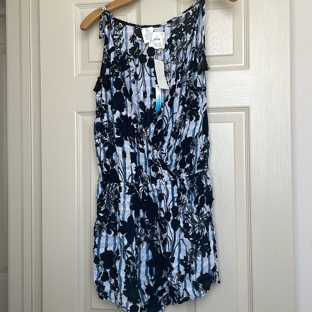 NWT Lucky Brand swim cover romper size L
